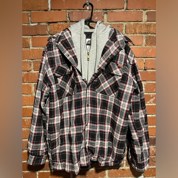 Plaid Hooded Jacket - Picture 1 of 2
